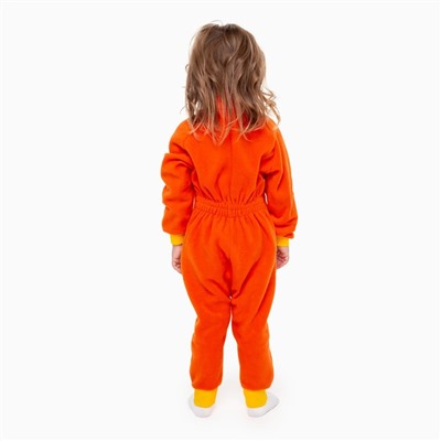 Комбинезон для девочки, цвет оранжевый, рост 92-98 см