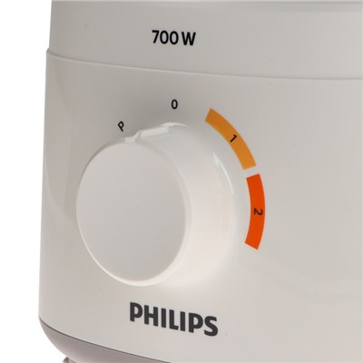 Кухонный комбайн Philips HR7320/00, 700 Вт, 1.5 л, 2 скорости, 4 насадки, белый