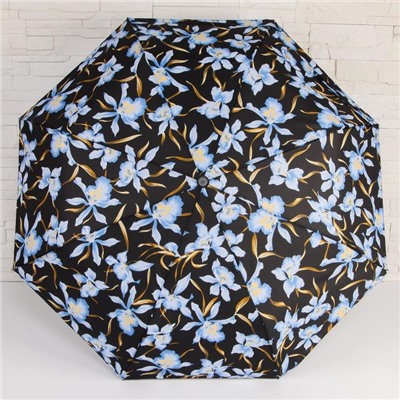 Зонт автоматический «Annabelle», ветроустойчивый. 3 сложения, 8 спиц, R = 46 см, цвет МИКС