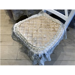 Сидушка подушка на стул с кружевом 1050-09