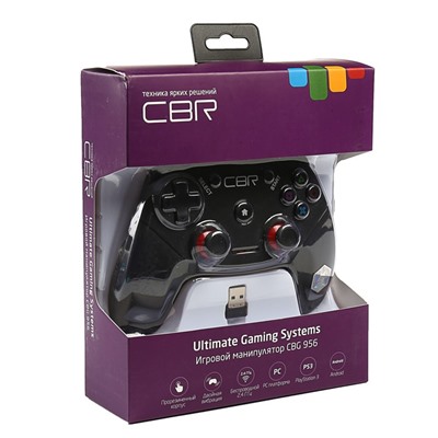 Геймпад CBR CBG 956, беспроводной, вибрация, для PC, PS3, Android,  черный