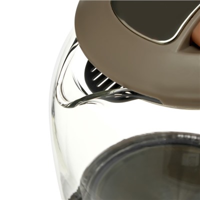 Чайник электрический Ampix AMP-1905, стекло, 1.8 л, 1500 Вт, подсветка, бежевый