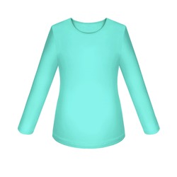 Ментоловый школьный джемпер (блузка) для девочки 80203-ДОШ19
