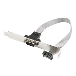 Планка Gembird в сист блок COM, 9pin, для PCI/PCI-e/AGP устройств, 25 см., серый