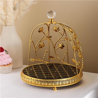 Подставка для десертов «Алюр», 22×22×26 см, цвет металла золотой