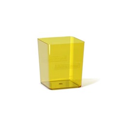 Стакан для пишущих принадлежностей ErichKrause Base 7,5 х 9 х 7,5 см, неоновый желтый