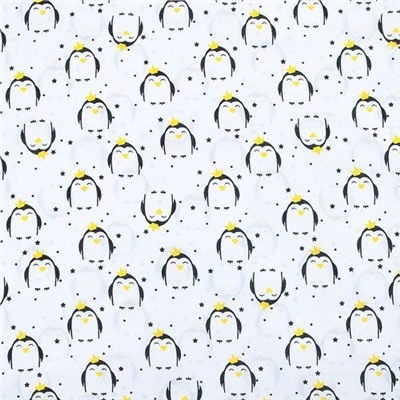 Ткань на отрез бязь плательная 150 см 1835/1 Королевский пингвин