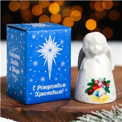 Колокольчик в форме ангела «Светлого Рождества!»