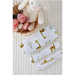Набор для младенца пеленка и 2 салфетки арт. КТ-М/жирафы