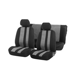 Авточехлы TORSO Premium универсальные, 6 предметов, чёрно-серый AV-10