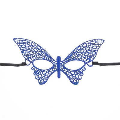 Карнавальная маска «Бабочка», ажур, цвет синий