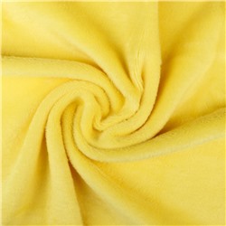 Плюш трикотажный "Gamma" 50х50 см, 390 г/кв. м., 50% хлопок, 50% п/э, (2-ой сорт) жёлтый