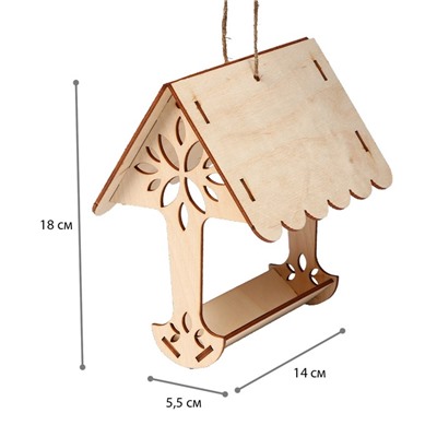 Kopмушка для птиц «Дерево», 18 × 16 × 15 см