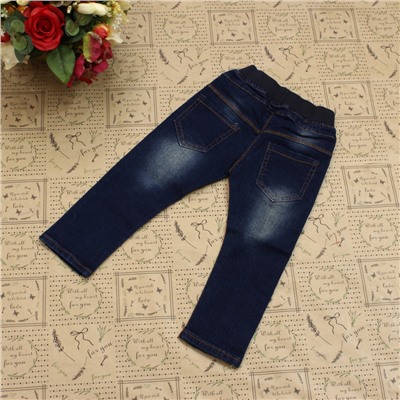 Рост 74-80 см. Модные джинсы-унисекс Fluido темно-синего цвета с яркой вышивкой и аппликациями.