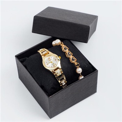 Подарочный набор 2 в 1 "Bajul": наручные часы и браслет