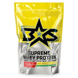 Протеин изолят сывороточный Supreme Whey Protein strawberry Binasport 750 гр.