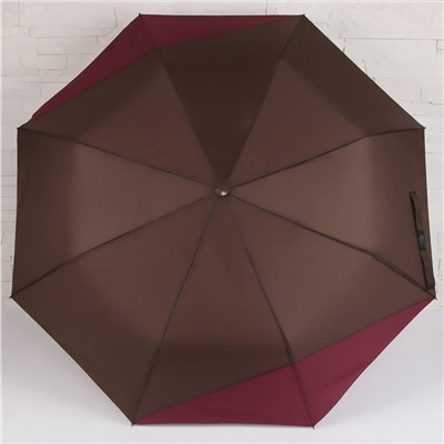 Зонт полуавтоматический, 3 сложения, 8 спиц, R = 50 см, цвет МИКС