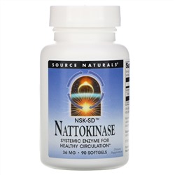 Source Naturals, NSK-SD, Nattokinase, 36 mg, 90 Softgels