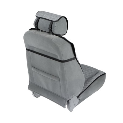 Накидка на переднее сиденье, лен, размер 55 х 150 см, серый