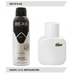 Дезодорант Beas M206 Lacoste L.12.12. White Blanc For Men deo 200 ml