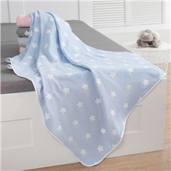 Одеяло детское «Крошка Я» Голубые звёзды 110×140, жаккард, 100% хлопок