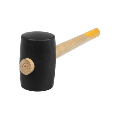 Киянка ТУНДРА, деревянная рукоятка, черная резина, 75 мм, 900 г