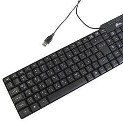 Клавиатура Ritmix RKB-100, проводная, мембранная, 102 клавиши, USB, черная