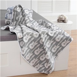 Одеяло детское «Крошка Я» Гитара 140×200 цвет серый, жаккард, 100% хлопок