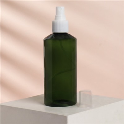 Бутылочка для хранения, с распылителем, 200 мл, цвет зелёный/белый
