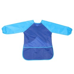 Фартук детский для творчества с рукавами и карманами, на липучке, размер M, цвет синий