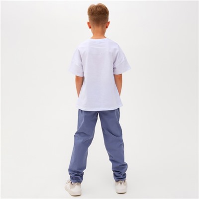 Брюки для мальчика MINAKU: Cotton collection цвет синий, рост 98