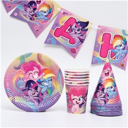 Набор бумажной посуды "С Днем Рождения", Little Pony