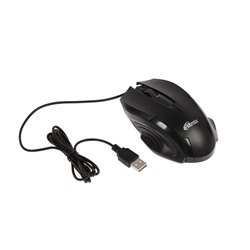 Мышь Ritmix ROM-300, проводная, оптическая, 800 dpi, кабель 1.5 м, USB, черная
