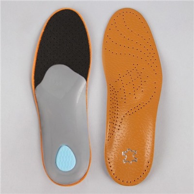 Стельки для обуви, амортизирующие, 35-36 р-р, пара, цвет коричневый