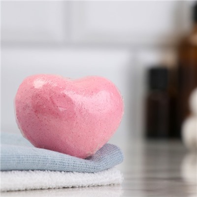 Бомбочка для ванны "Сердце" 55 г, цвет МИКС, Добропаровъ