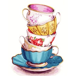Картина по номерам 40х50 - Чашки для чая