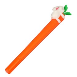 Ручка гелевая-прикол  Морковь с зайкой