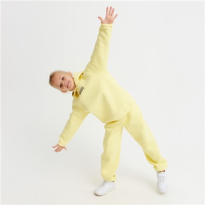 Костюм детский (худи, брюки) MINAKU: Basic Line KIDS цвет жёлтый, рост 116