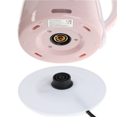 Чайник электрический ENERGY E-261, металл, 1.8 л, 2200 Вт, розовый