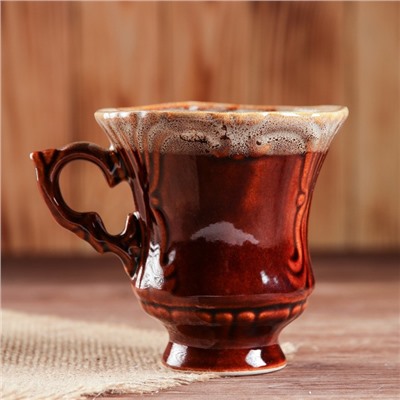 Чашка "Блиц" чайная, коричневая, 0,25 л