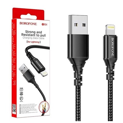 Кабель USB - Lightning BOROFONE BX54 (черный) 1м