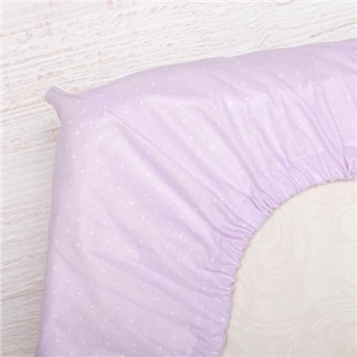 Комплект в кроватку (4 предмета), диз. мышки балеринки/горошек на фиолетовом