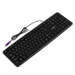 Клавиатура Smartbuy ONE 112, проводная, мембранная, 104 клавиши, PS/2, черная