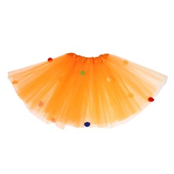 Карнавальная юбка «Помпушки», 3-х слойная 4-6 лет, цвет оранжевый