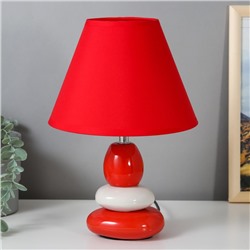 Настольная лампа 16877/1RD+WT E14 40Вт красно-белый 21х21х30 см