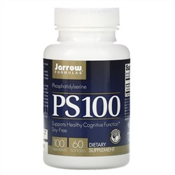 Jarrow Formulas, PS 100, Фосфатидилсерин, 100 мг, 60 гелевых капсул