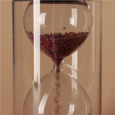 Часы песочные "Цветок", разноцветные стеклянные шарики, 9 х 16 см, микс