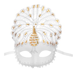 Карнавальная маска «Королева», цвет белый
