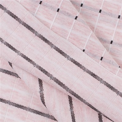 Ткань на отрез футер с лайкрой Жаккард цвет розовый