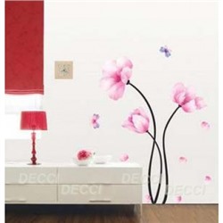 Наклейка на стену Нежно-розовый цветок